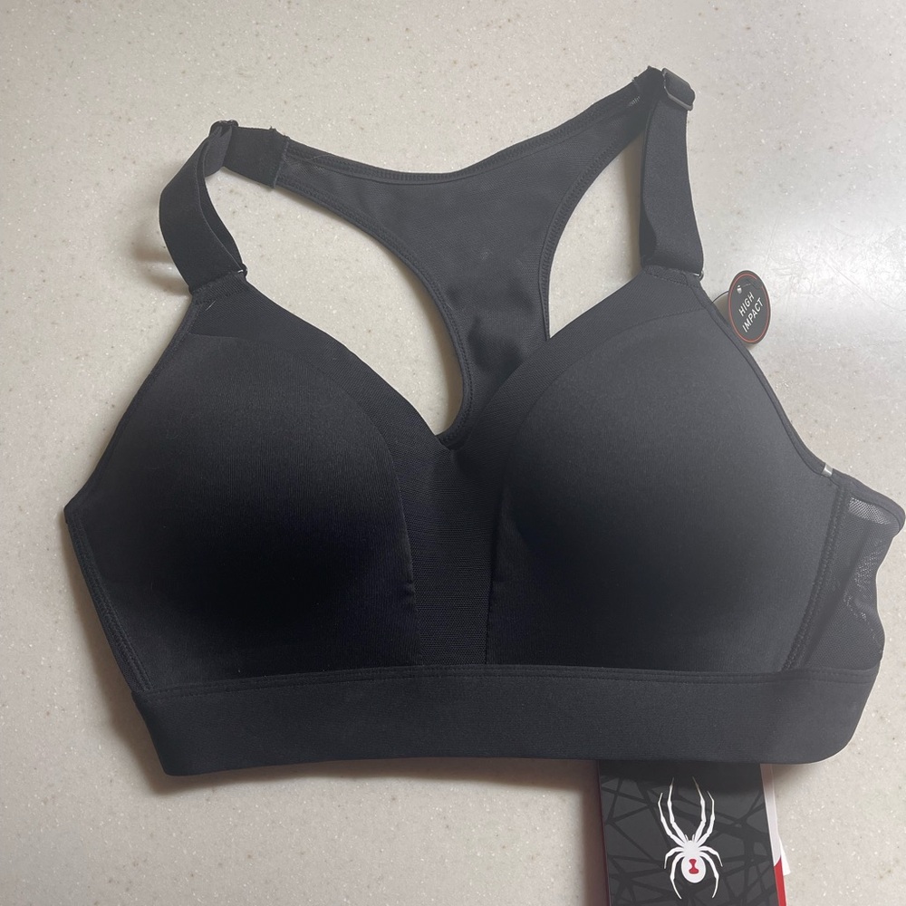 Spyder Black Racerback Sports Bra Small